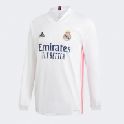 Real Madrid Home Long sleeve Jersey 20/21 (Customizable)